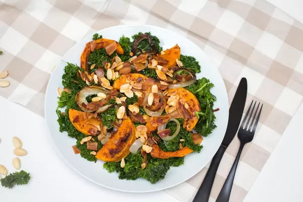 Butternut Salad with Kale and Almond   Flip 2019