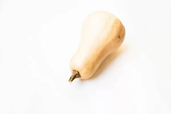 Butternut squash isolated on white background  Flip 2019