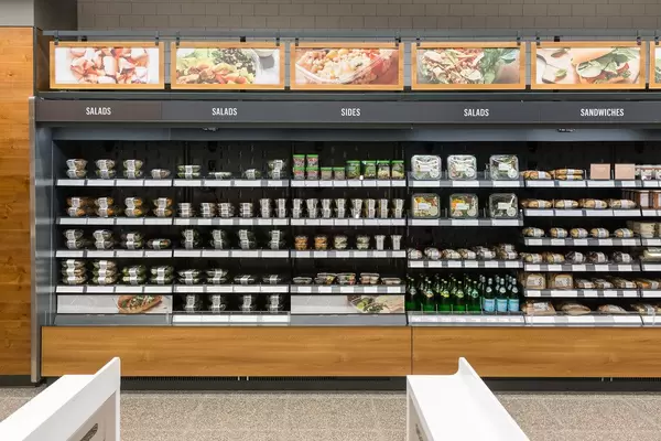 Buying salads, sides and sandwiches with your smartphone at the Amazon Go store in Chicago