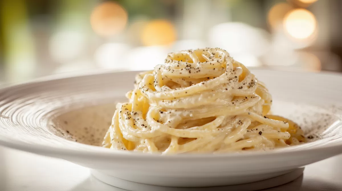 Cacio e Pepe – cremige Spaghetti mit schwarzem Pfeffer
