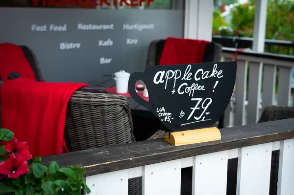 Cake and coffee deal on a Café