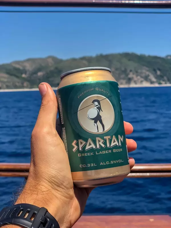 Can of Greek Spartan beer