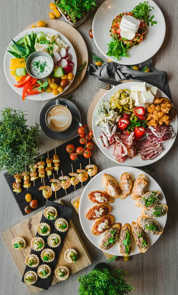 Canape Asorti Table With Coffee