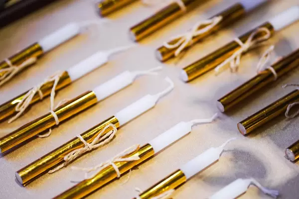 Candles for special guests at a debutant's party