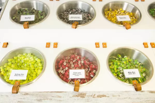 Candy bowls with variety a of hard candy