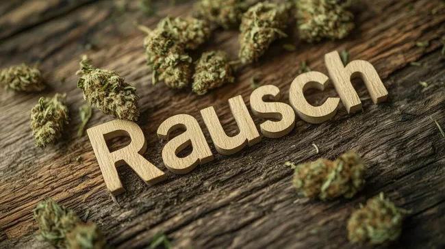 Cannabis-Knospen in rustikalem Ambiente