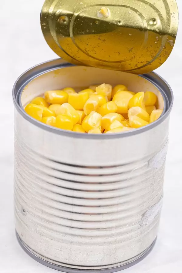 Canned cooked Corn closup image