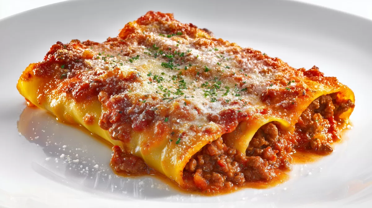 Cannelloni mit Hackfleisch Ragout und Parmesan