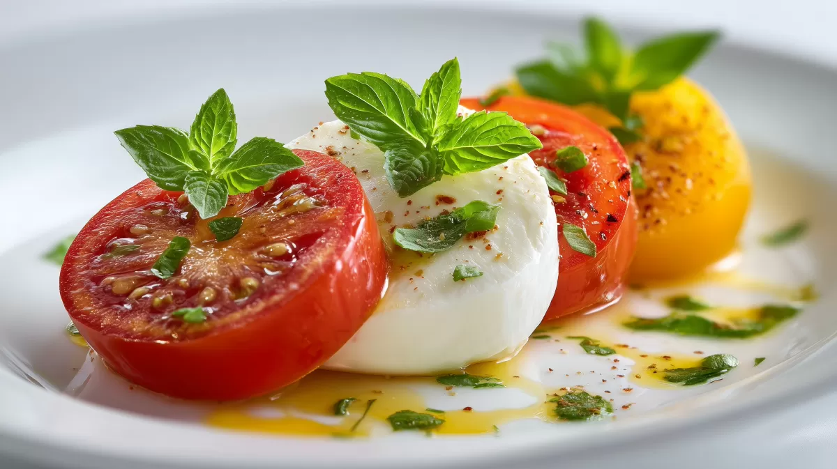 Caprese klassisch mit Mozzarella und frischen Tomaten