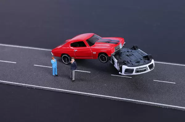 Car crash on the road