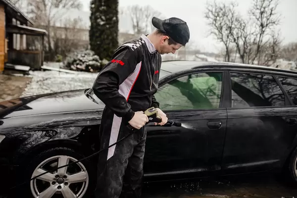 Car Washer Men Holding Karcher