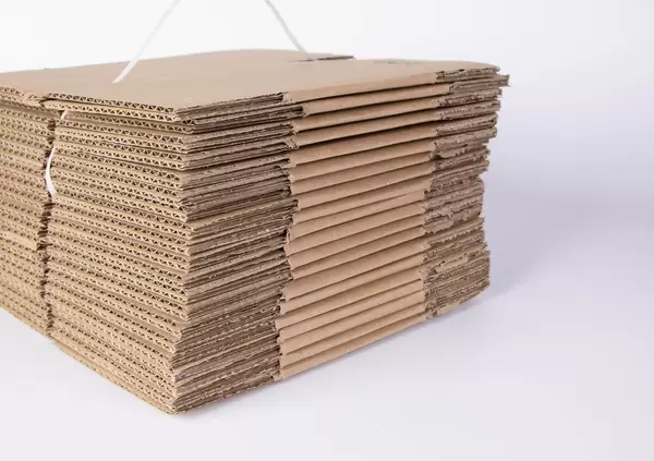 Cardboard cartons on white background