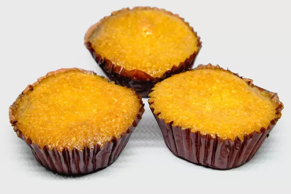 Cassava cupcakes on white background (Flip 2019)