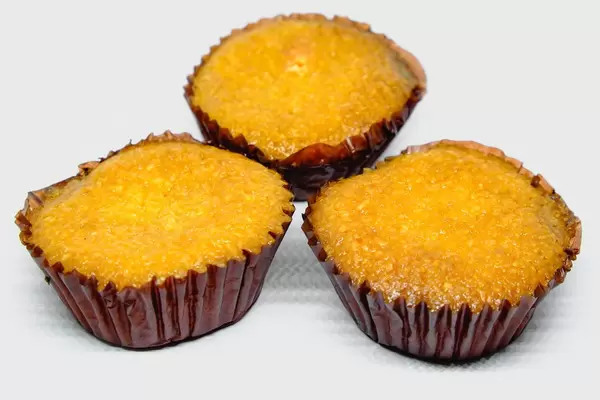 Cassava cupcakes on white background