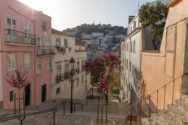Castelo de São Jorge im Sonnenaufgang