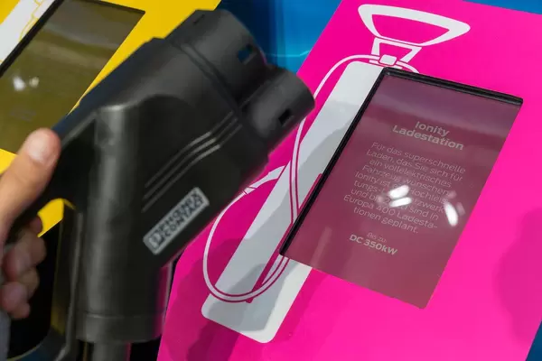 CCS charging system for Ford electric cars, at the Ionity fast charging station