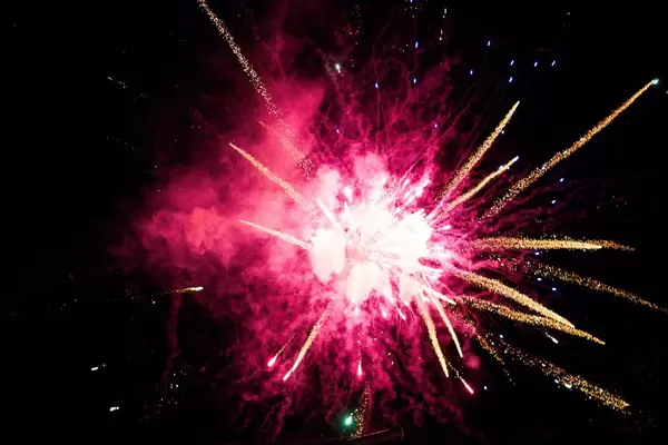 Celebration with colorful fireworks (Feuerwerk)
