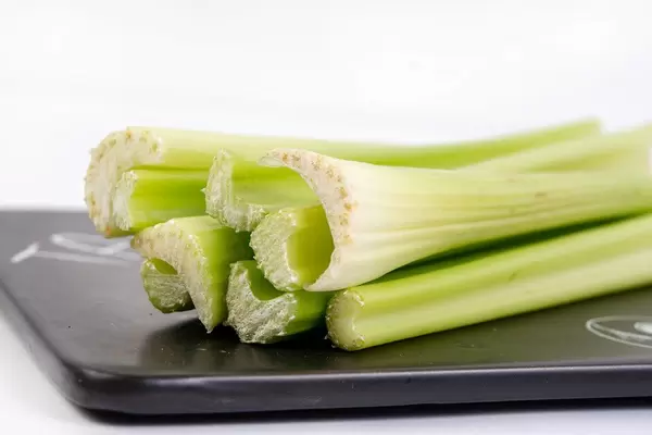 Celery Sticks on the black tray