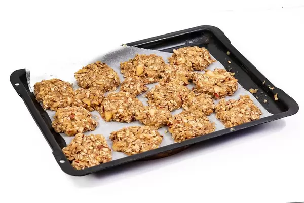 Cereal and Apple cookies baked in the oven