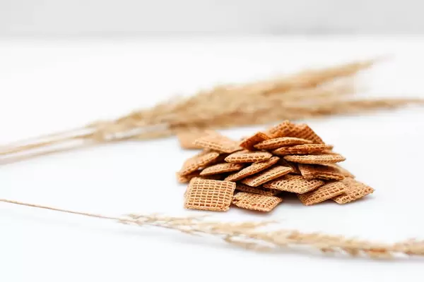 Cereal and Wheat on a White Background