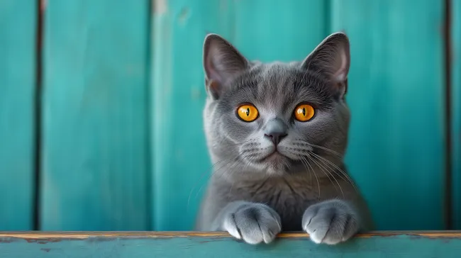 Charismatische Katze mit leuchtenden Augen