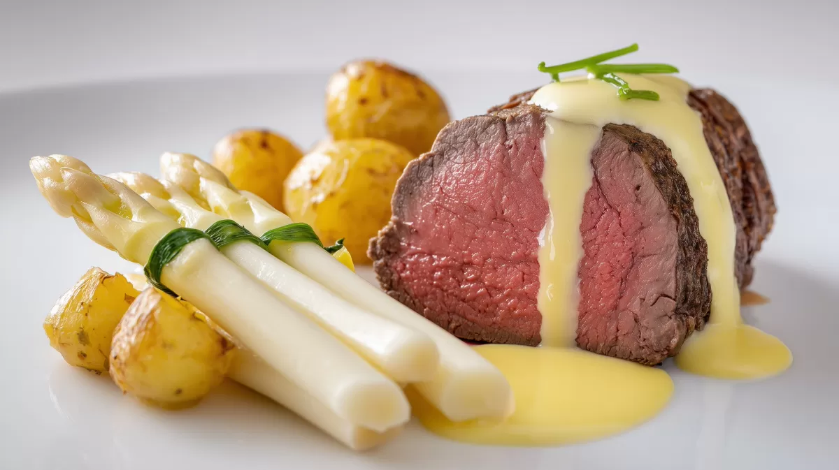 Chateaubriand mit Béarnaise und frischem Spargel