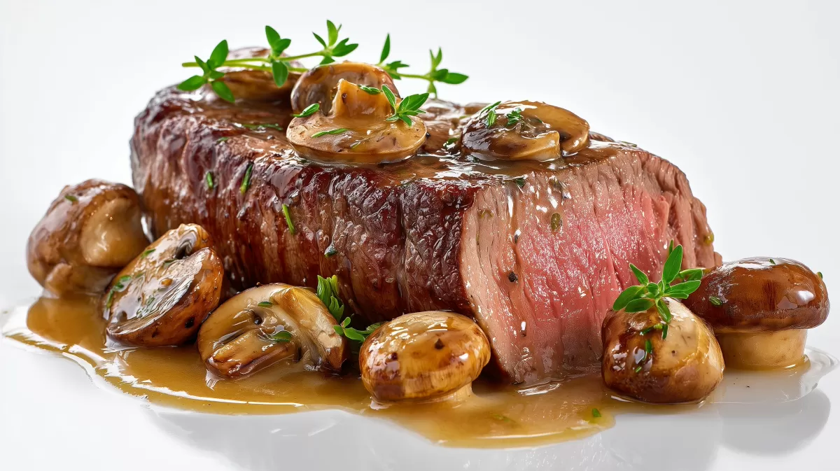 Chateaubriand mit Champignons in Butter und Thymian