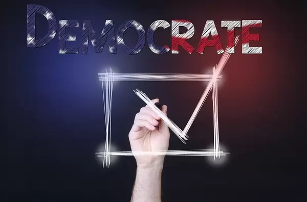 Checkbox with Democrate text