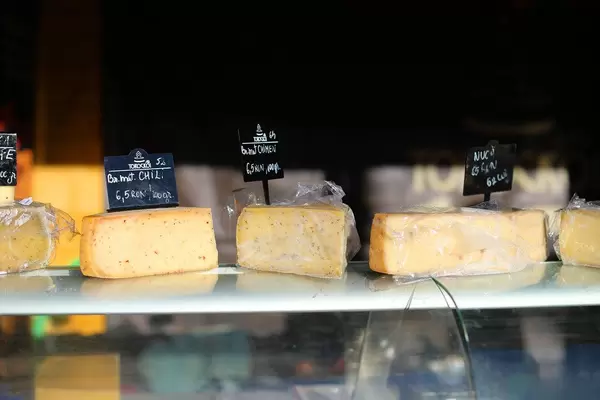 Cheese at farmers market