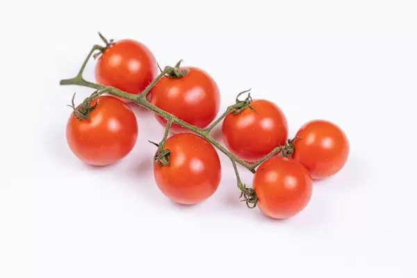 Cherry Tomatoes above white background
