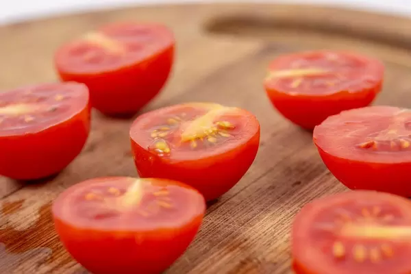 Cherry Tomatoes on the wooden board (Flip 2019)