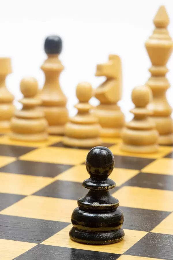 Chess figures on the chess board