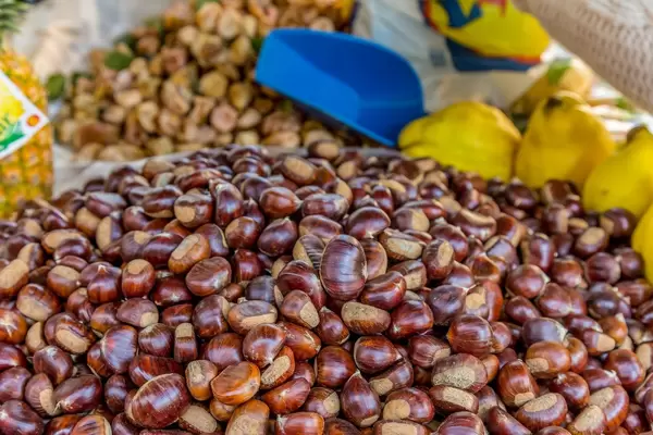 Chestnuts on marketplace