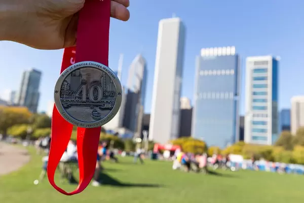 Chicago Marathon 2017 medal - Celebrating 40 years of finishers
