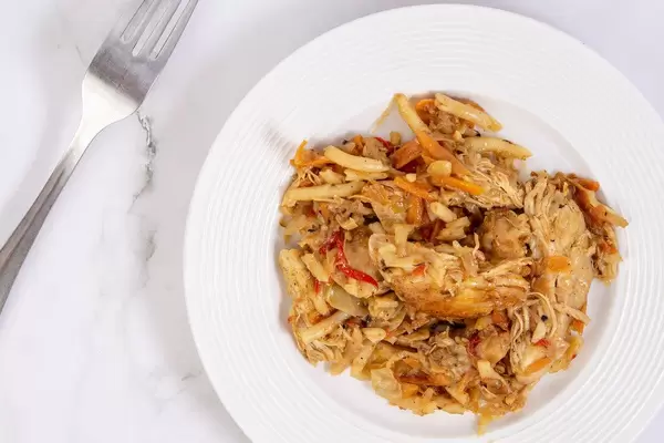 Chicken Breasts Meat fried with vegetables