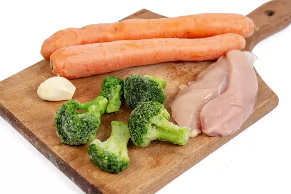 Chicken breasts with Vegetables prepared for cooking