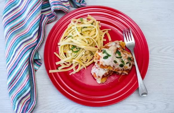 chicken parmagiani with pasta To view