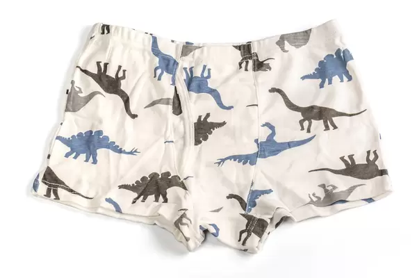 Children's knitted shorts with dinosaurs for boys