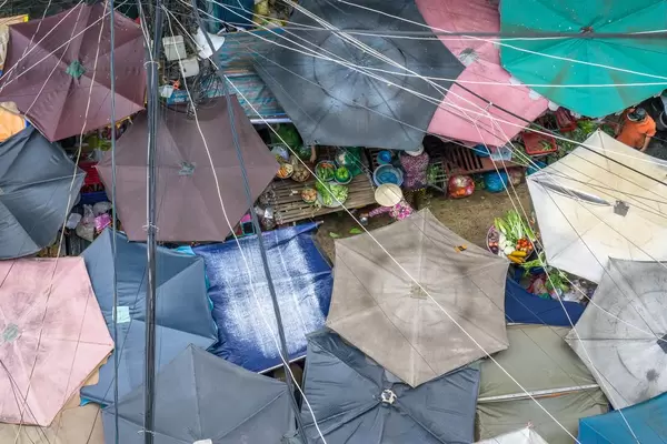 Chinatown Market Top View in Ho Chi Minh City