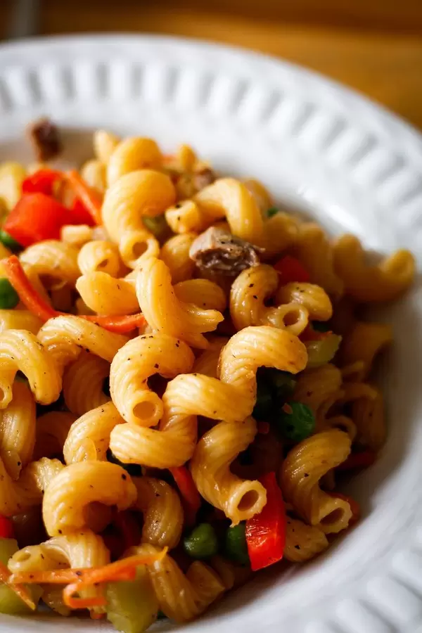 chinese pasta in a white bowl