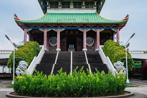 Chinese temple stairway