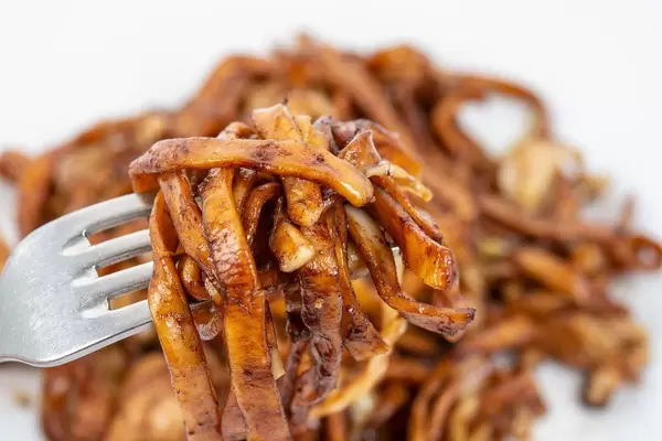 Chinesse food with Soya Sauce and Chicken Meat