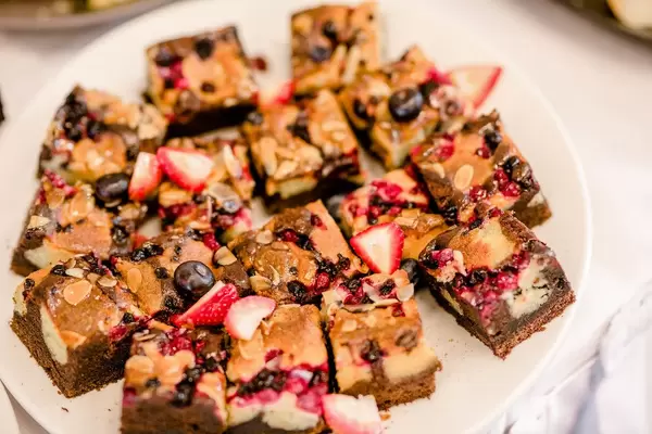 Chocolate Berry Pie With Strawberries, Blackberries And  Blueberries