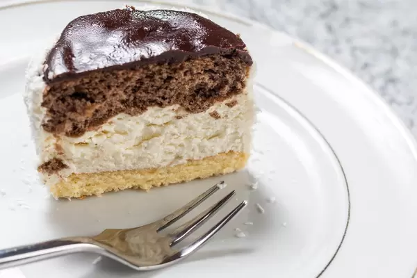 Chocolate Cake with white and black cream