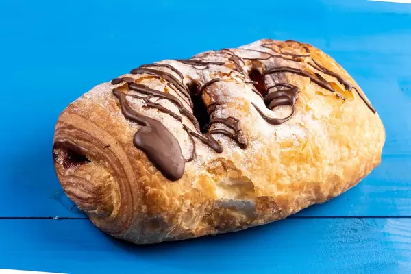 Chocolate Croissant with Chocolate Topping