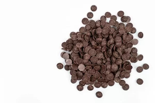 Chocolate Drops decoration on the white background