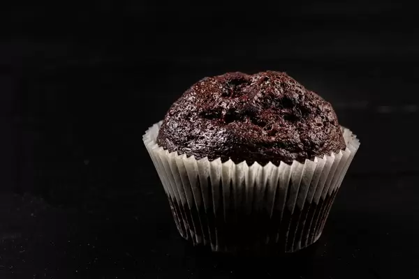 Chocolate Muffin cookie on the black background