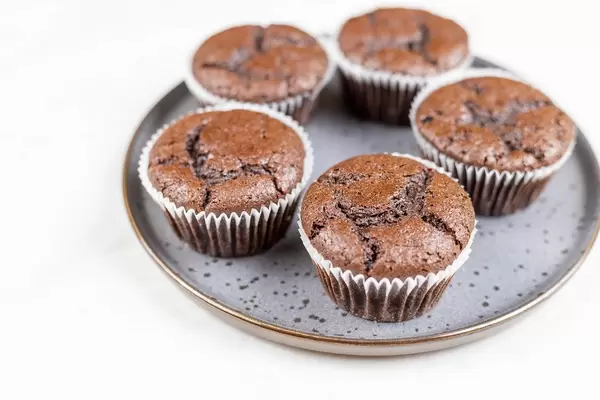 Chocolate Muffins served on the plate