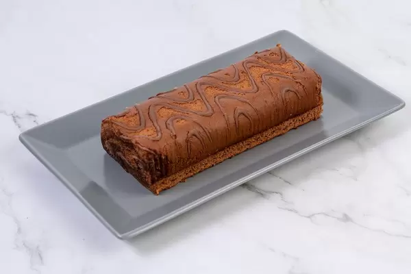 Chocolate Roll Cake on the plate (Flip 2019)