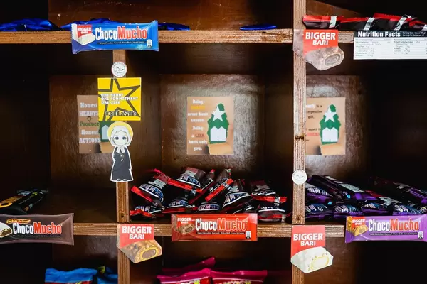 Chocolates on sale at the honesty store